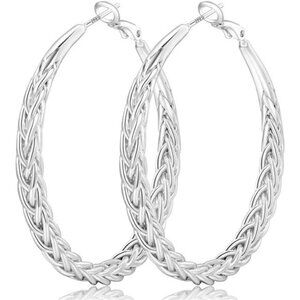 Silver Hoop Earrings for Women Hypoallergenic 925 Sterling Silver Post
